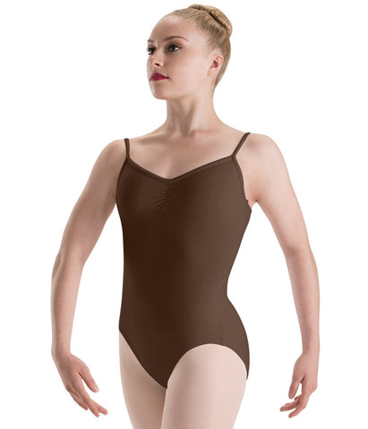 Motionwear 3/4 Sleeve V-Back Pinch High Cut Leotard – Shelly's Dance and  Costume