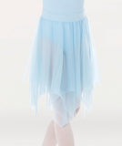 Body Wrappers Uneven Hem Double Layer Chiffon Skirt